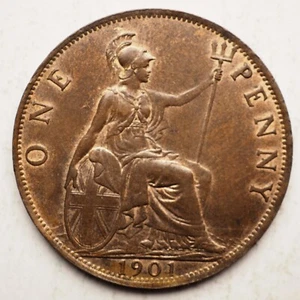 1901  Great Britain PENNY   FREE SHIPPING  M4615 - Picture 1 of 2