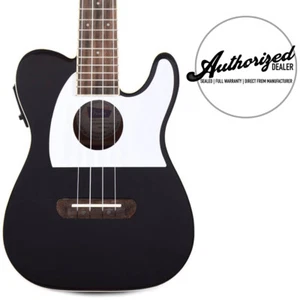 Fender Fullerton Tele Telecaster Acoustic Electric Ukulele - Black - Picture 1 of 10