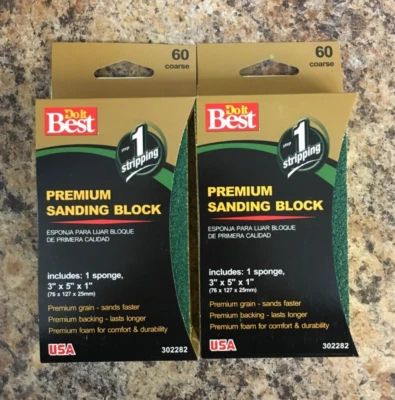 Do it Best 302282 Premium 3 in. x 5 in. x 1 in. 60 Grit Coarse Sanding Block - Image 1 of 2