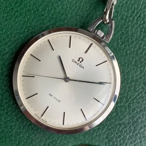 1970 Omega DeVille Stainless Steel Pocket Watch Ref. 131-1714 Cal. 601 - Mint - Picture 1 of 15