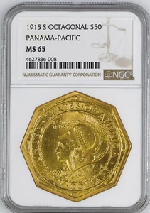 1915-S GOLD $50 NGC MS 65 - Picture 1 of 4