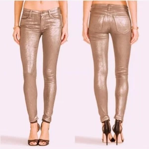 MOTHER The Looker Sparkle Gold Shimmer Hose Shiny Retro Jeans Gr. 29 - Bild 1 von 8