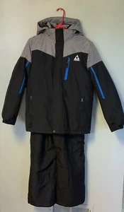 Gerry Blizzard Black Blue Ski Puffer Jacket & Ski/Snow Pants Boys Large 14/16 - Picture 1 of 20