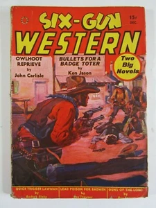 SIX-GUN WESTERN Magazine V. 1 #1, Dicembre 1937 VG Cerchio Rosso Scarso 1° Numero!  - Foto 1 di 6