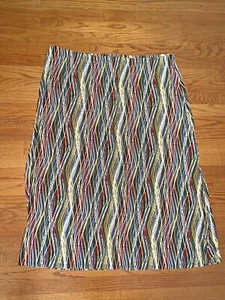 C Est 1946 Zebra Rainbow Paint Stripes Stretch Slender Skirt 26W 28W ❤️tb3m10 - Picture 1 of 6