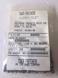 TOWER FASTENERS BACK UP PLATE BLDSBUP4 PACKAGE OF 250 - Picture 1 of 2
