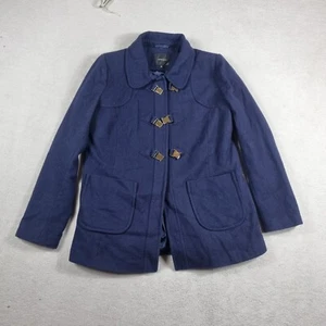 Portmans Womens Jacket Coat Size 12(AU) Blue Wool Collared Long Sleeve Winter - Picture 1 of 11