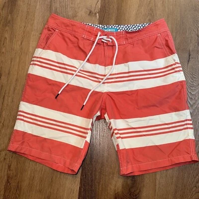 Pantalones Cortos de Natación Bonobos Para Hombres 31 Board Trunks Nylon 9" Entrepierna Sin Forro Rayas Foto 1 de 4