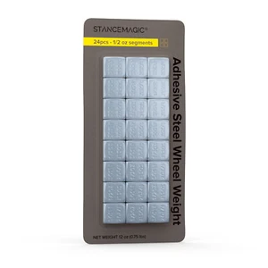 1 Pack - 1/2 oz Gray Wheel Weights, 12oz 0.75lbs Total, 3 4-oz strips (24 pcs) - Picture 1 of 7