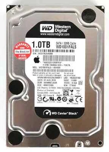 Apple HDD Caviar Black Western Digital 3.5" Hard Drive 1 TB WD1001FALS 655-1567 - Afbeelding 1 van 6