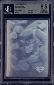 1996 DC Superman Holo Hologram Checklist #50 BGS 9.5 Gem Mint POP 2 SP - Picture 1 of 2
