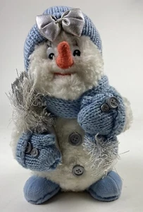 Vintage Snow Buddies Schneemann Plüsch The Petting Zoo 1994 mit Strickmütze & Schal - Bild 1 von 11