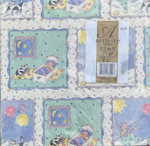 New Vintage Artfaire Baby Shower Gift Wrapping Paper - Picture 1 of 2