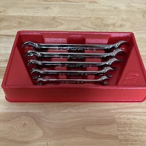 Snap On SAE Line Flare Nut Wrench Set 5pc 1/4" to 13/16" W/Tray RXFS605B USA - Picture 1 of 15