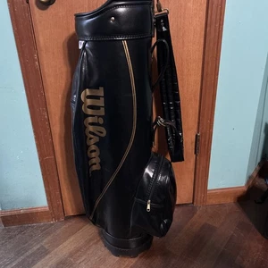 Wilson: Borsa per carrello da golf 15 vie in ecopelle nera: Made in USA: Ottime condizioni. - Foto 1 di 8