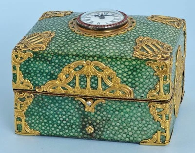 Exceptionally Rare Chinese Market Shagreen Box with Watch - Image 1 of 4