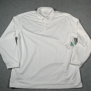 Nike Poloshirt Herren XL Weiß Langarm Golf Performance Swoosh Logo Sportlich - Bild 1 von 12