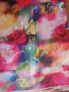 P&B Textiles Off The Grid Digital Fantasy Flowers Cotton Fabric Quilt - Picture 1 of 2