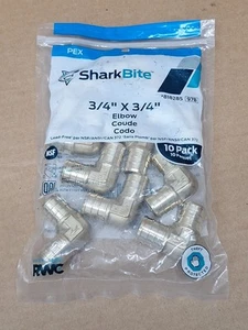 SharkBite 3/4 Zoll Crimp 90 Grad Winkel, 10er Pack, Messing Sanitär Fitting - Bild 1 von 2