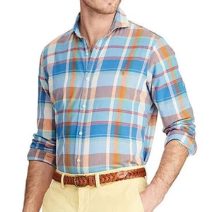 Polo Ralph Lauren Authentic Indian Madras Shirt XL Multicolor Long Sleeve Pony - Picture 1 of 14