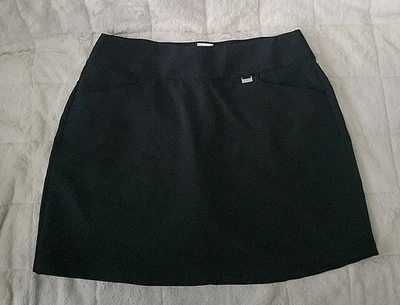 Greg Norman Skort Women's  M  Black Skirt Tennis Golf Polyester Spandex Play Dry - Image 1 of 4