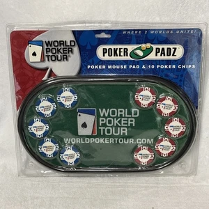 NEW Vintage RARE World Poker Tour Mouse Pad Size LARGE Gambling Casino - Picture 1 of 4