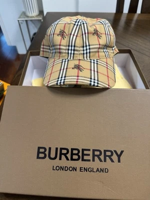Gorra de béisbol clásica beige Burberry London para hombre talla mediana nueva en caja  Foto 1 de 3