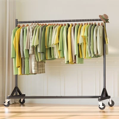 HOKEEPER Resistente Comercial Z Base Ropa Perchero Ajustable Add on Bar Foto 1 de 4