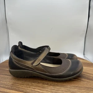 Naot Kirei Mary Jane Shoes Flats Brown Leather Bronze Comfort Women's 40 9-9.5 - Picture 1 of 9