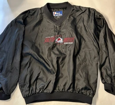 Vintage Pro Player Colorado Avalanche NHL Pullover Windbreaker Mens L - Image 1 of 4