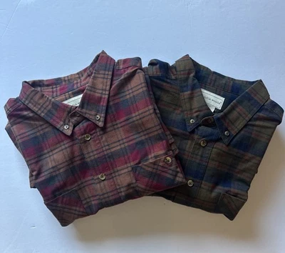 Mens Scandia Woods Plaid Soft Flannel Button Down Shirts 2XL NWOT Lot Of (2) - Image 1 of 4