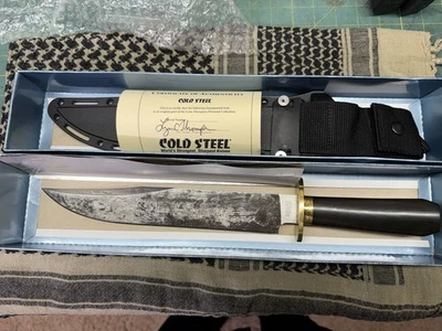 Cold Steel Laredo Bowie 01 Herramienta Acero Pre GSM Nuevo Antiguo Stock Lynn Thompson Firmado Foto 1 de 4