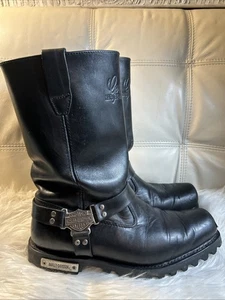 Harley Davidson Boots Sz 13 91345 Mega Harness Motorcycle Black Free Ship! - Picture 1 of 18