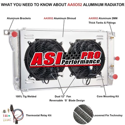 3 Row Aluminum Radiator For 1994-1998 Ford Falcon Fairmont EF EL 5.0L Manual. - image 1 of 4