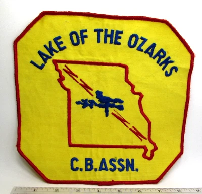 Vintage Lake of the Ozarks Missouri Large Jacket Back Patch CB Radio Association - Image 1 of 3