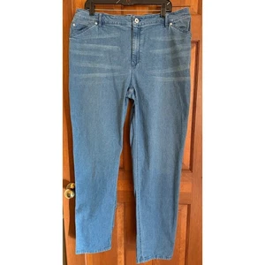 Pantalones de mezclilla J. Jill Tried & True calce recto para mujer talla 18 azul algodón elástico - Imagen 1 de 11