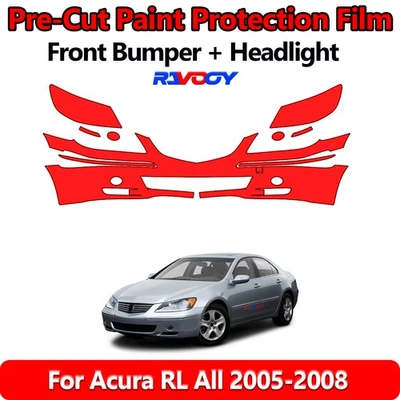 8.5Mil PreCut Front Bumper PPF Kit Film For Acura RL All 2005-2008 - Image 1 of 4