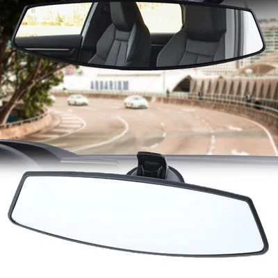 Universal Car Clear View Rear View Interior Mirror Adjustable Suction Cup Wide - Image 1 of 4