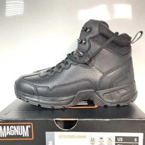 Magnum Keltic Strider II Boots Black Leather Motorcycle Workwear UK 5 EU 38 - Picture 1 of 16
