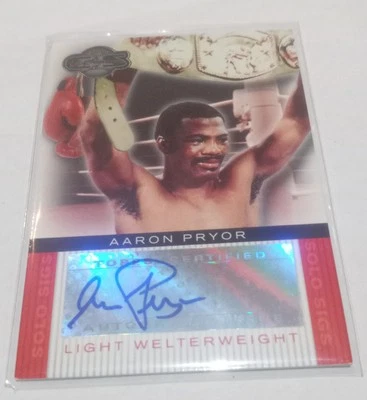Boxing Legend Aaron Pryor Signed Card. Topps 2008 - Image 1 of 2