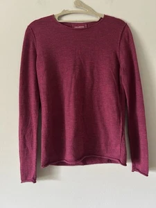 Zadig & Volitare Burgundy Soft Crewneck Sweater Beaded Symbol On Back Designer - Picture 1 of 11