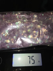 Vintage small purple iridescent cup ROUND Sequins crafts christmas clothing 75G - Picture 1 of 4