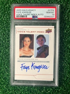 2025 Upper Deck Halo Legacy Faye Kingslee Voice Talent VT-FK PSA 10 - Picture 1 of 2