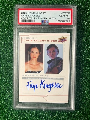 2025 Upper Deck Halo Legacy Faye Kingslee Voice Talent VT-FK PSA 10 - Image 1 of 2