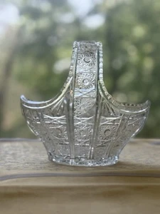 Gorgeous Cut Glass Basket c1950 - Picture 1 of 6