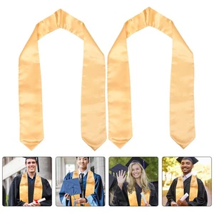 2 Pcs Shawl Pageant Sashes Student Men and Women Kindergarten Graduation Stole - Picture 1 of 12