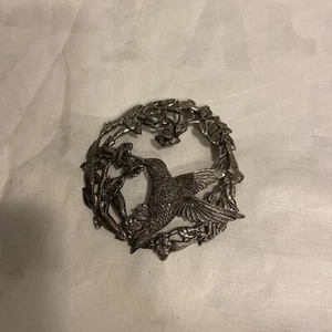 Pewter Hummingbird Trivet Pot Stand - Picture 1 of 12