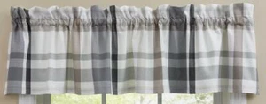 Mason kariert taupe, grau, schwarz Fenster Valance von Split P - Bild 1 von 1