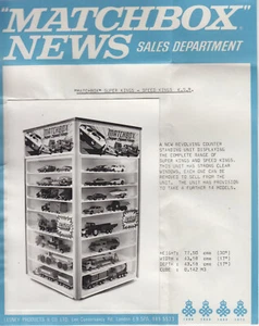 Matchbox News Neuheitenblatt für Superking "KSR" Display - Picture 1 of 1