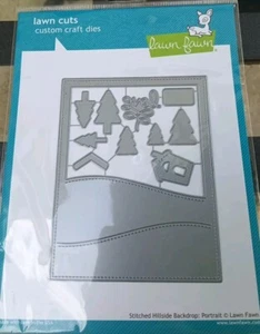 LAWN FAWN Stitched Hillside Backdrop Portrait LF1503 New Lawn Cuts - Picture 1 of 4